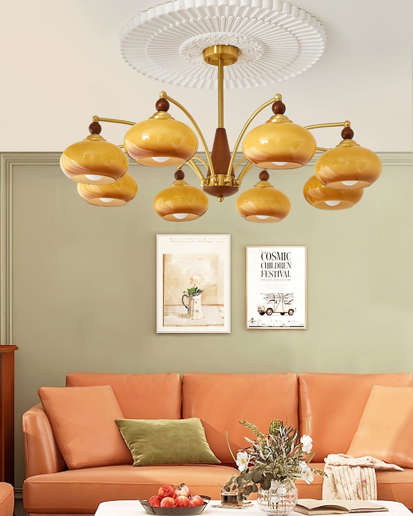Chandelier Retro Melodica - Élégance Victoriienne et Artisanat Moderne