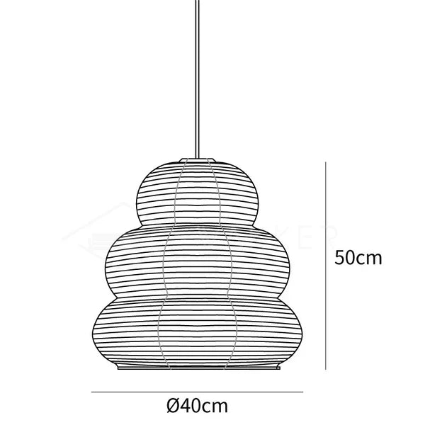 Suspension en Papier de Riz - Élégance Naturelle et Lumière Douce