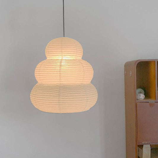 Suspension en Papier de Riz - Élégance Naturelle et Lumière Douce