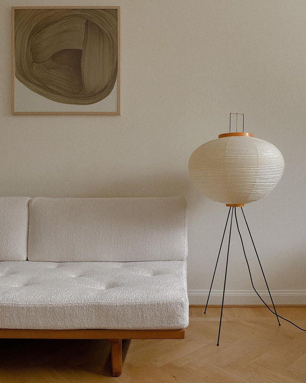 Lampadaire en Papier de Riz - Élégance Minimaliste pour Salon et Chambre