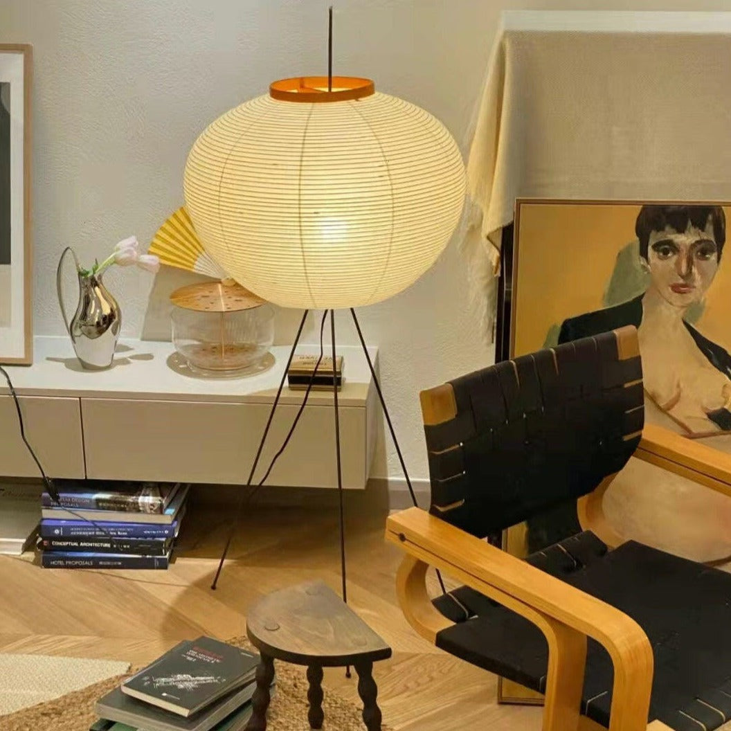 Lampadaire en Papier de Riz - Élégance Minimaliste pour Salon et Chambre