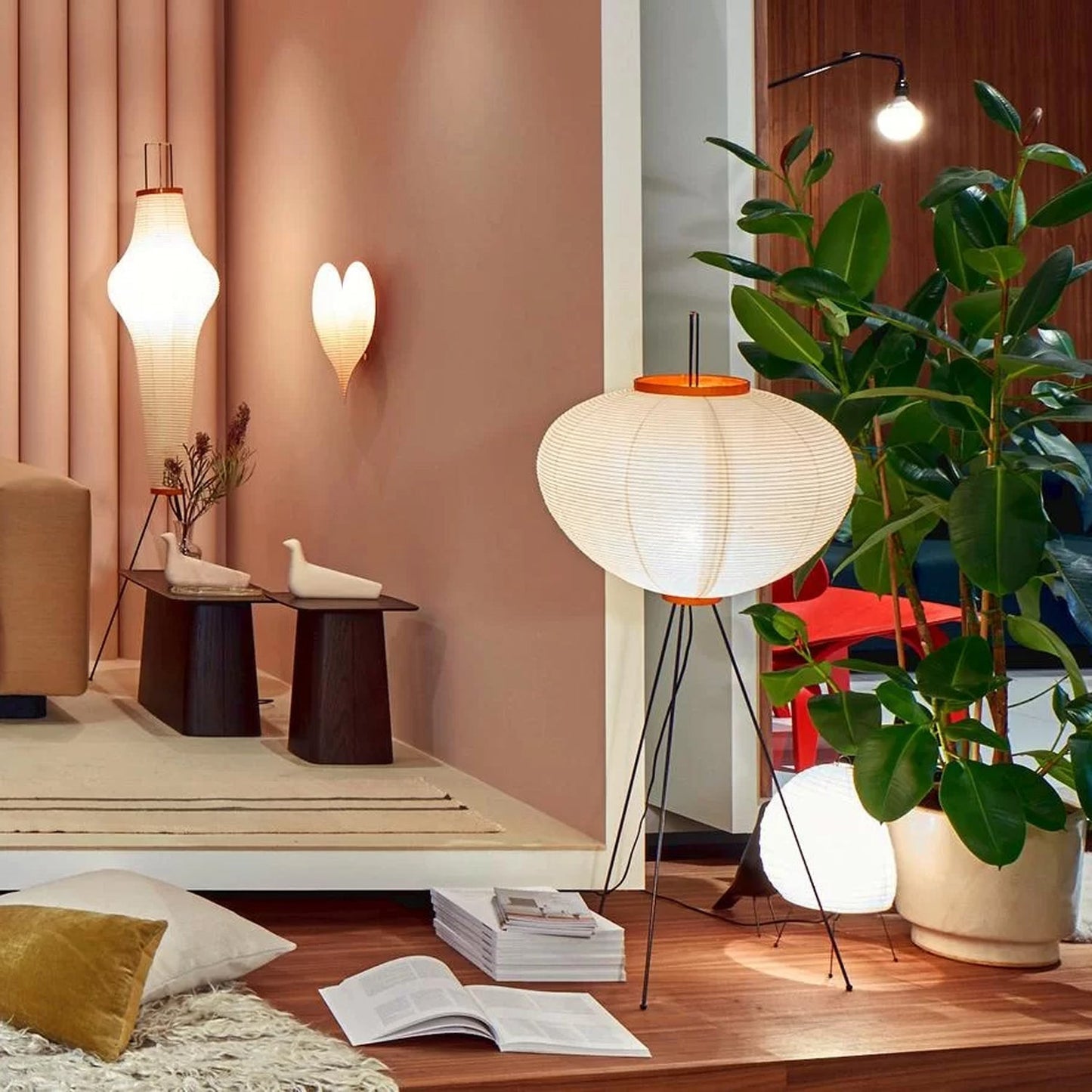 Lampadaire en Papier de Riz - Élégance Minimaliste pour Salon et Chambre