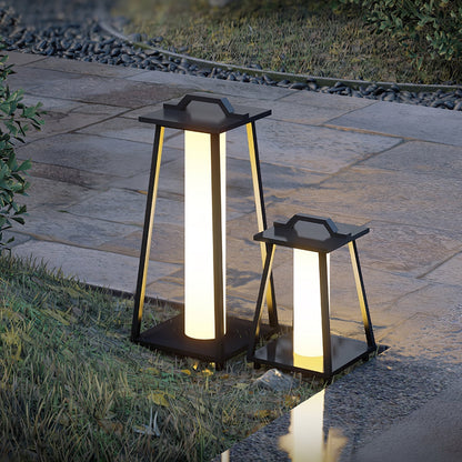 Lampe Extérieure Portable Roam en Acier Inoxydable avec Éclairage LED - Design Élégant et Pratique