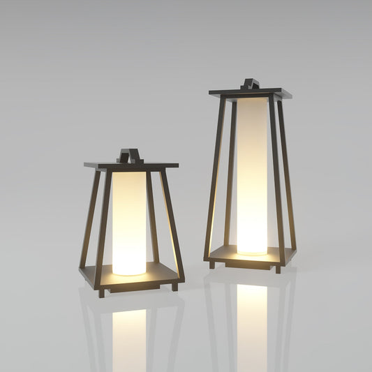 Lampe Extérieure Portable Roam en Acier Inoxydable avec Éclairage LED - Design Élégant et Pratique