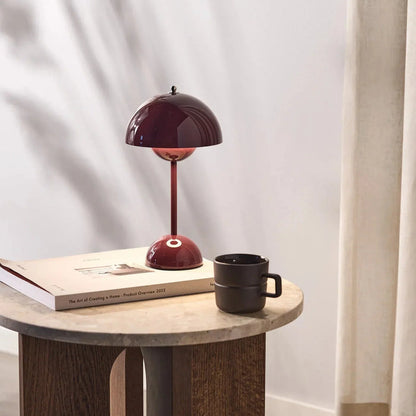 Lampe de Table AuroraGlo - Design Élegant et Sans Fil, Dimmable, Par Verner Panton