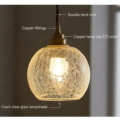 Lampe Suspendue en Verre Transparent LED – Applique Moderne Style Nordique