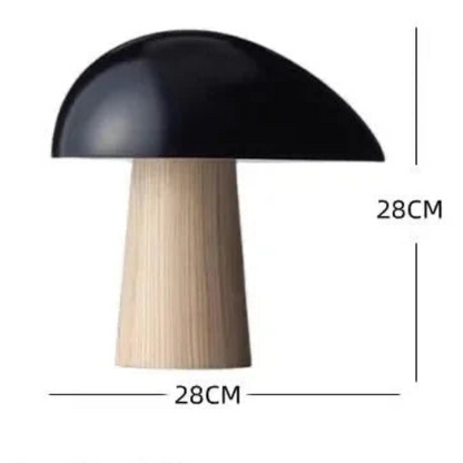 Lampe de Table Juno - Design Scandinave Minimaliste en Bois et Métal, Éclairage LED