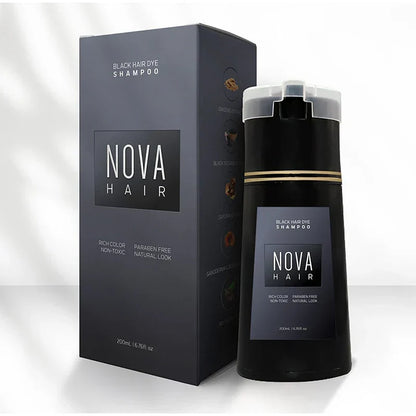 Shampooing Colorant NovaHair Color+ – Couvrance Longue Durée Sans Ammoniaque, Application Facile, 5 Teintes Disponibles