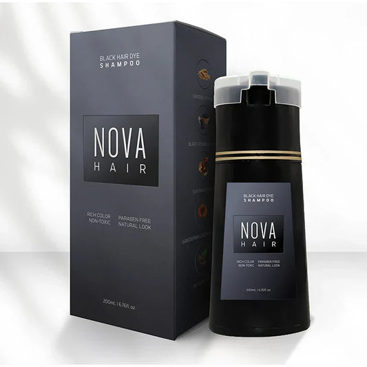Shampooing Colorant NovaHair Color+ – Couvrance Longue Durée Sans Ammoniaque, Application Facile, 5 Teintes Disponibles