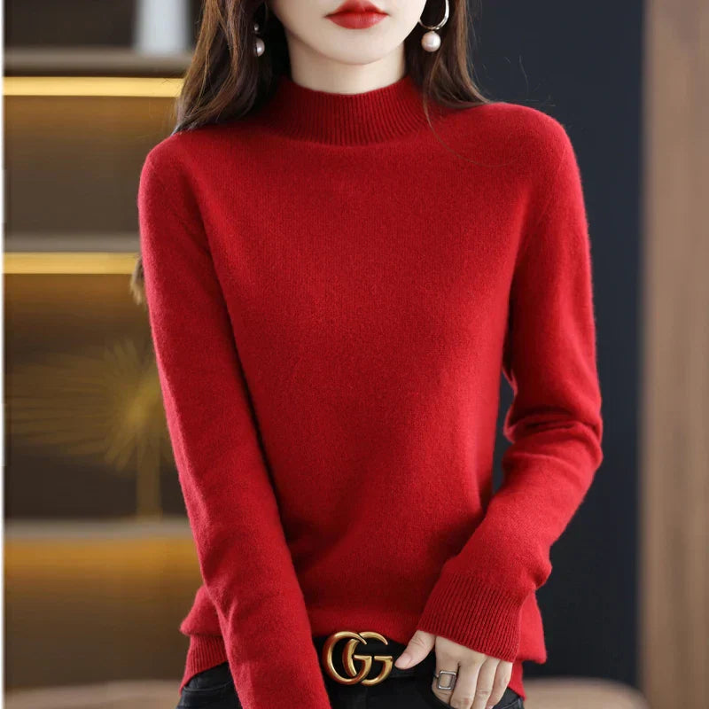 Pull Femme en 100% Laine Mérinos - Élégance et Confort pour l’Hiver
