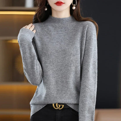 Pull Femme en 100% Laine Mérinos - Élégance et Confort pour l’Hiver