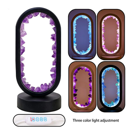AuraStone | Lampe de calme en améthystes naturelles apaisantes