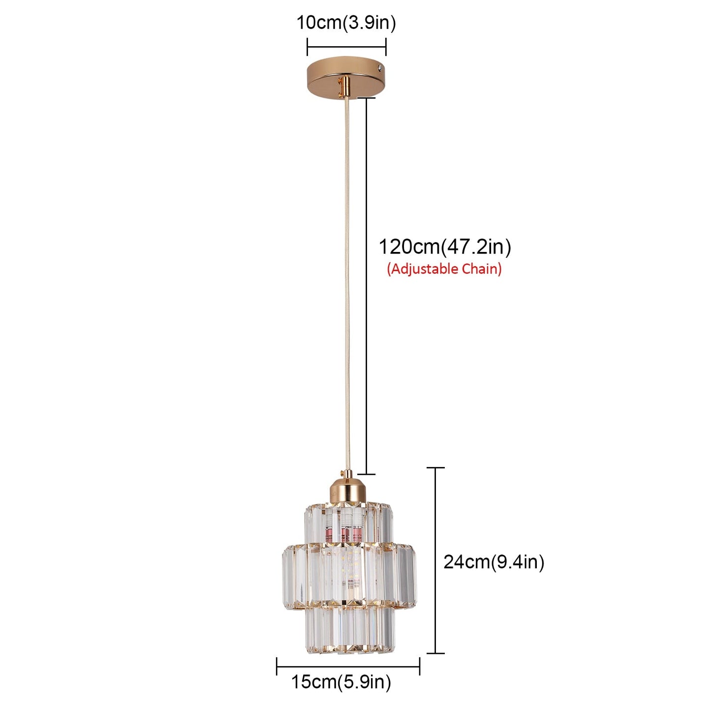 Lampe Plafonnier Cristal en Verre Fernando - Éclairage Élégant pour Hall et Lobby
