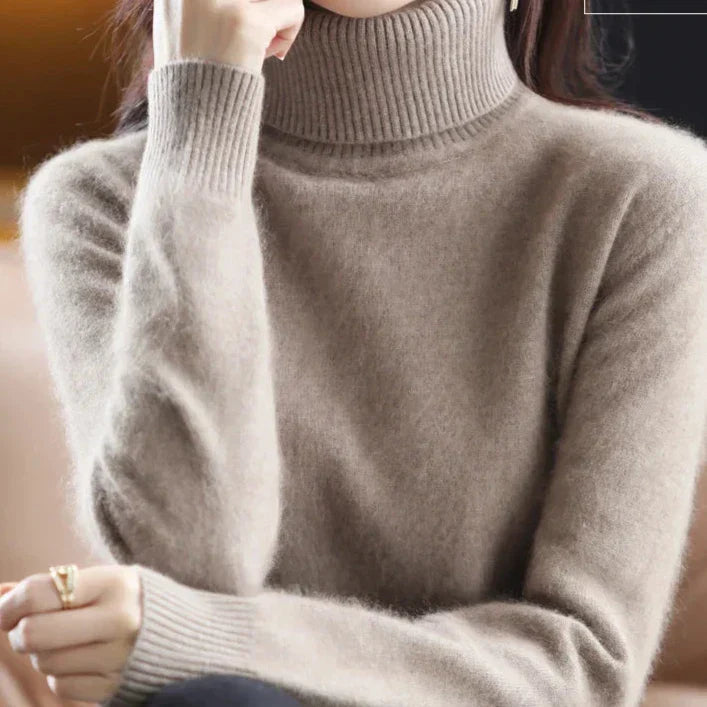 Pull Col Montant en Cachemire 100% - Élégance et Douceur Intemporelles