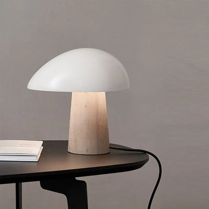 Lampe de Table Juno - Design Scandinave Minimaliste en Bois et Métal, Éclairage LED