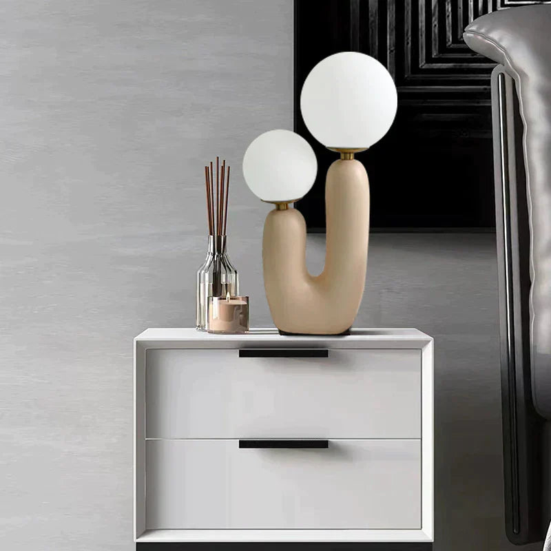 Lampe de Table Moderne Cactus – Éclairage Créatif et Élégant avec Globes en Verre