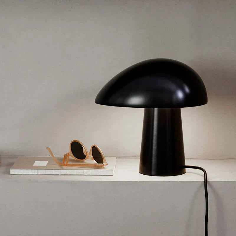 Lampe de Table Juno - Design Scandinave Minimaliste en Bois et Métal, Éclairage LED