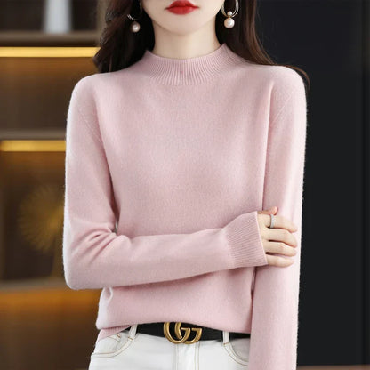 Pull Femme en 100% Laine Mérinos - Élégance et Confort pour l’Hiver