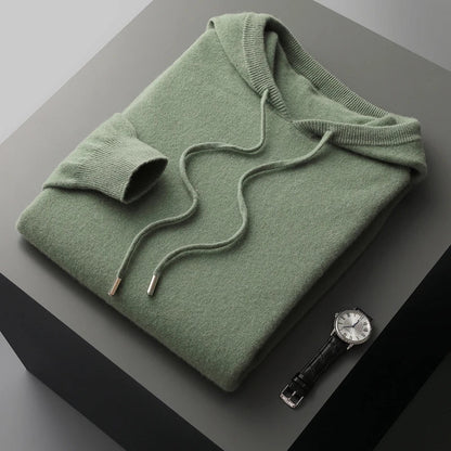 Pull à Capuche en Laine Mérinos 100% - Confort et Élégance
