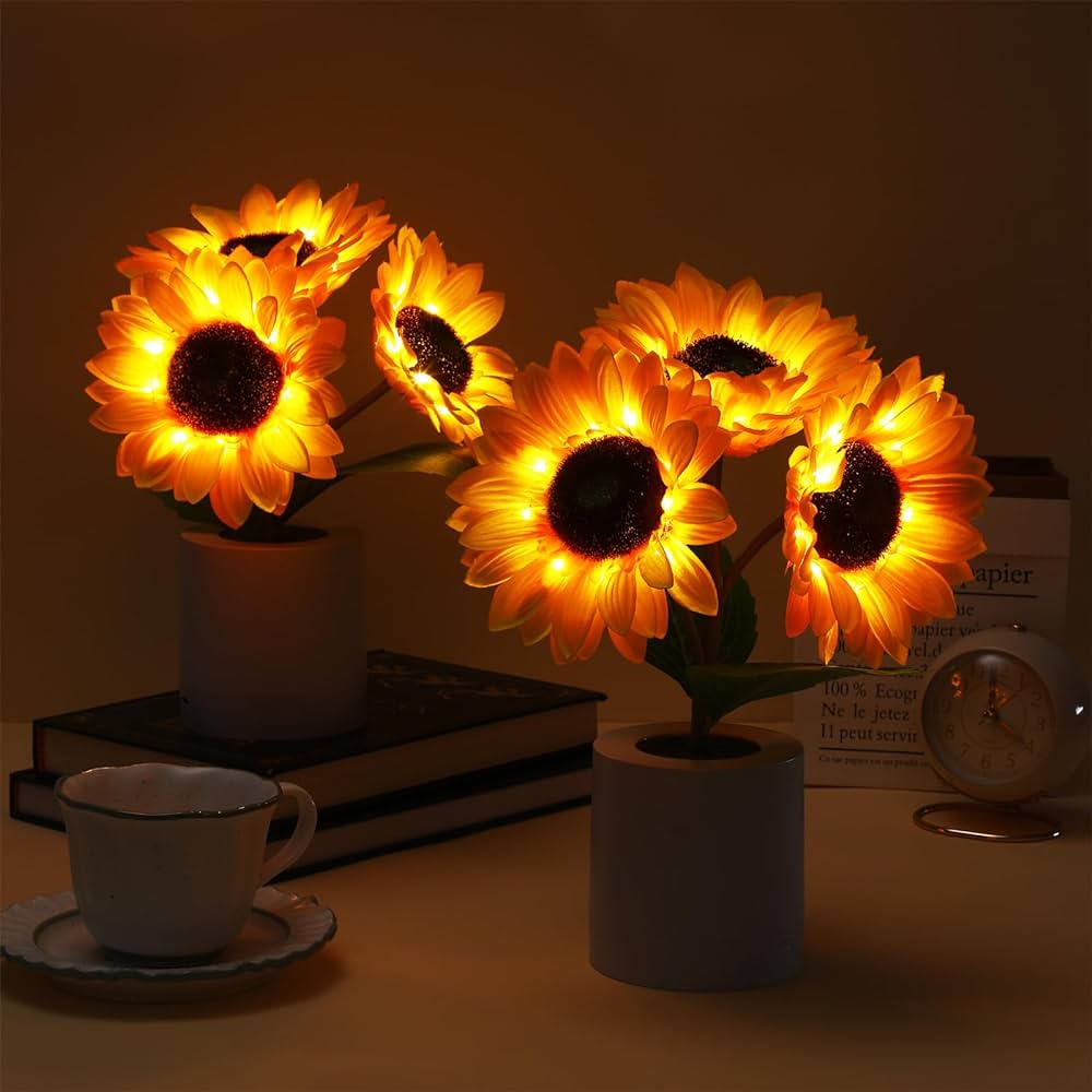 Lampe Tournesol Lumineuse – Éclat Naturel et Élégance Florale