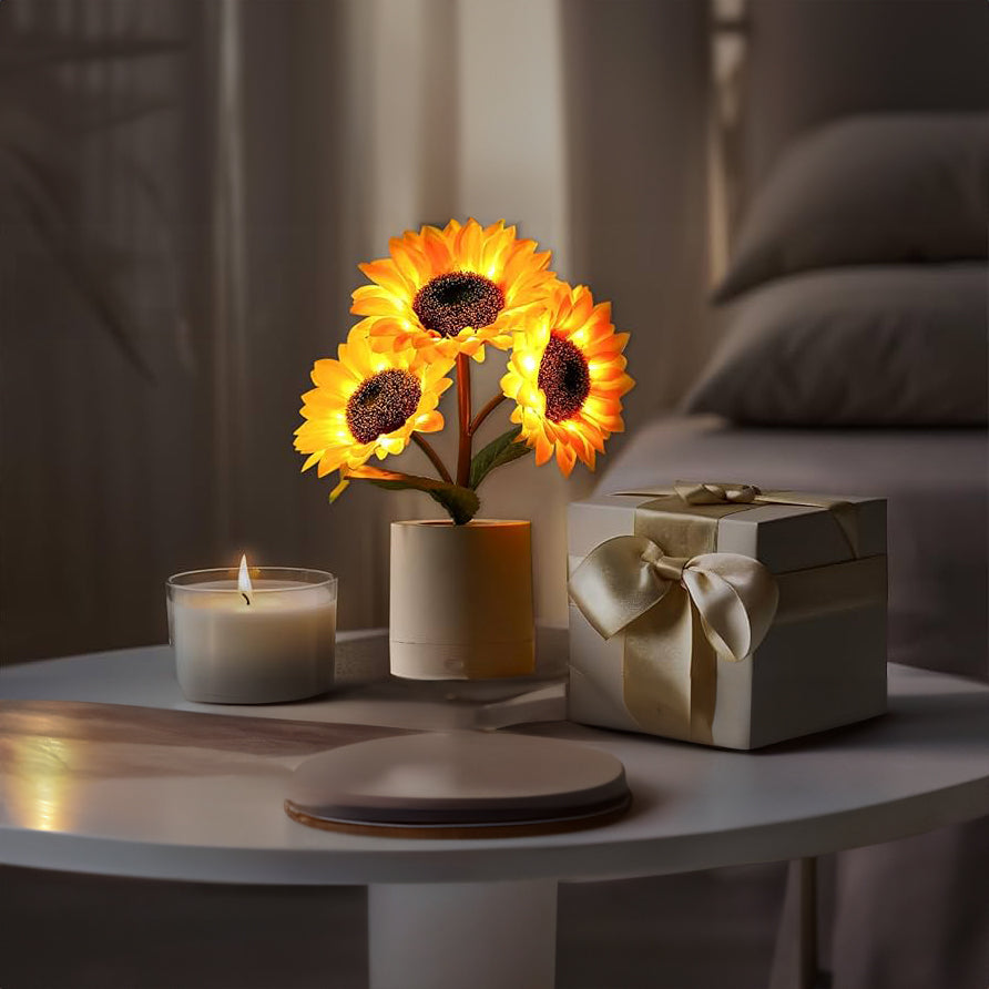 Lampe Tournesol Lumineuse – Éclat Naturel et Élégance Florale