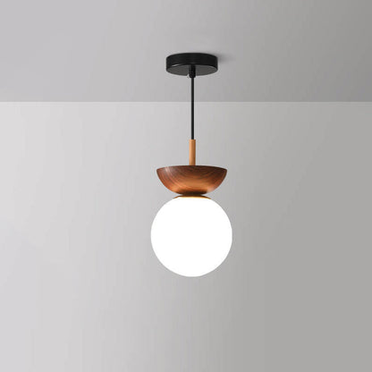 Suspension Log Japonaise - Lampe LED avec Lumière Réglable pour Ambiance Épurée
