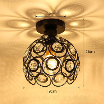 Suspension Hallway Fancy Gold - Lustre Élégant en Or et Cristal pour Couloir