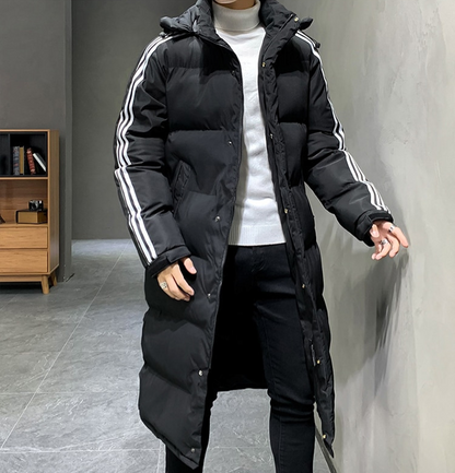 Manteau Long Hiver CalvinLine Parka – Coupe Moderne, Capuche Intégrée, Chaud et Élégant
