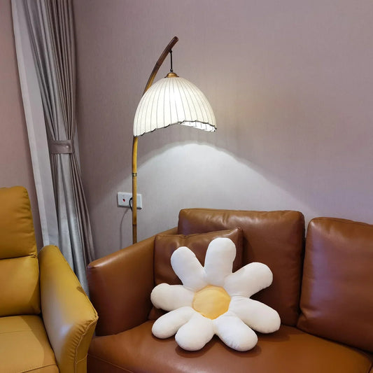 Lampe Sur Pied Japonaise en Bambou - Design Zen Minimaliste avec Douille E27