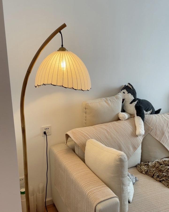 Lampe Sur Pied Japonaise en Bambou - Design Zen Minimaliste avec Douille E27