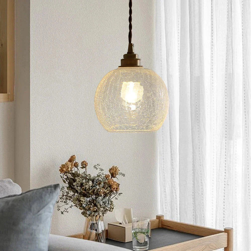 Lampe Suspendue en Verre Transparent LED – Applique Moderne Style Nordique