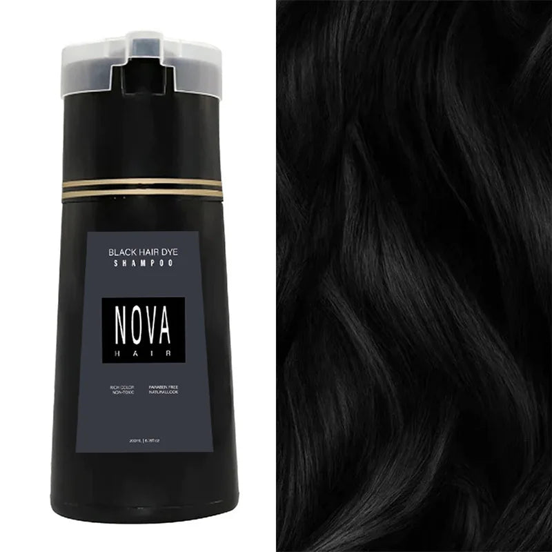 Shampooing Colorant NovaHair Color+ – Couvrance Longue Durée Sans Ammoniaque, Application Facile, 5 Teintes Disponibles