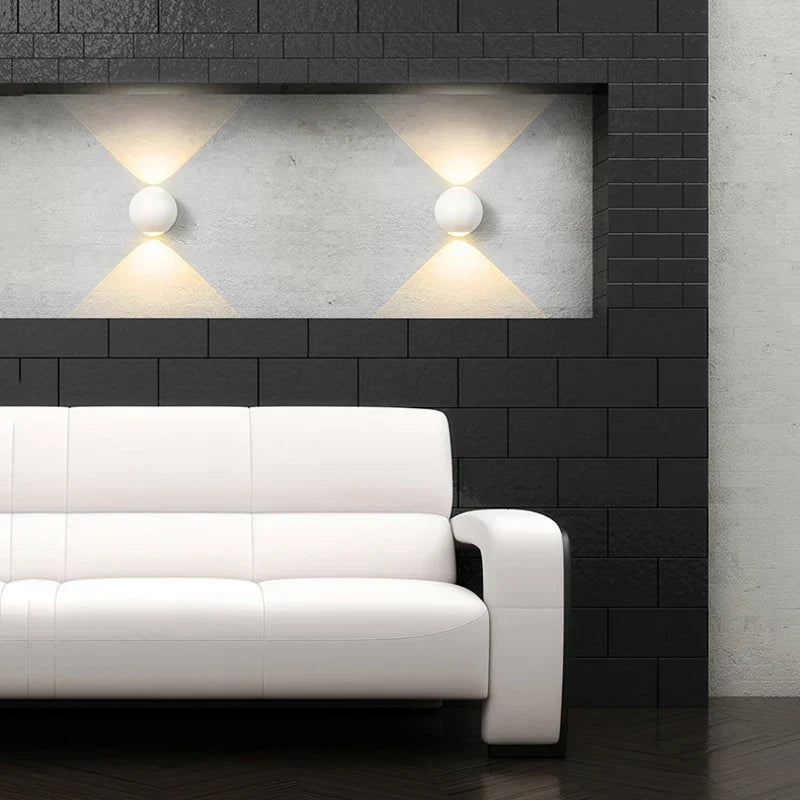 Applique Murale LED en Aluminium – Éclairage Moderne Design Boule IP65