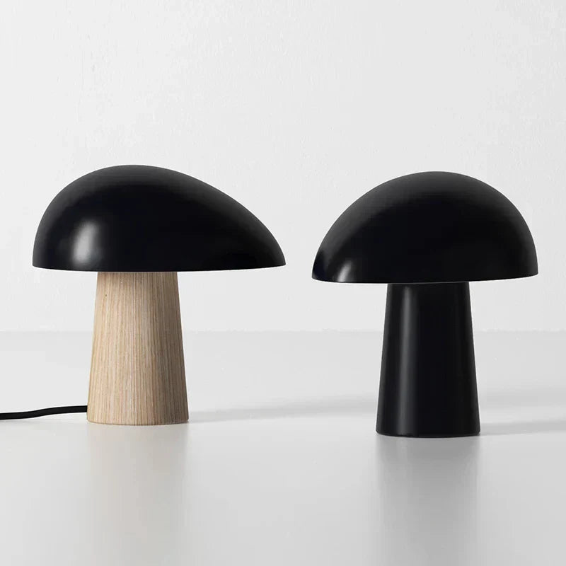 Lampe de Table Juno - Design Scandinave Minimaliste en Bois et Métal, Éclairage LED