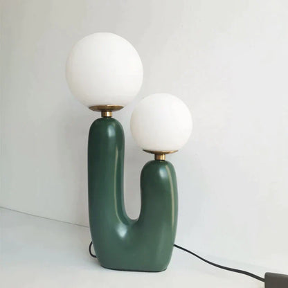 Lampe de Table Moderne Cactus – Éclairage Créatif et Élégant avec Globes en Verre