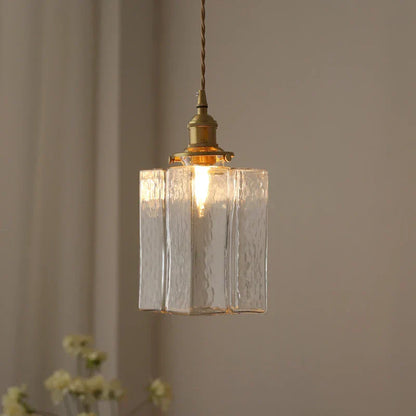 Lampe Pendante Retro Moderne en Verre avec Cordon Doré - Éclairage LED Élégant