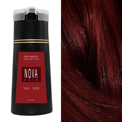 Shampooing Colorant NovaHair Color+ – Couvrance Longue Durée Sans Ammoniaque, Application Facile, 5 Teintes Disponibles
