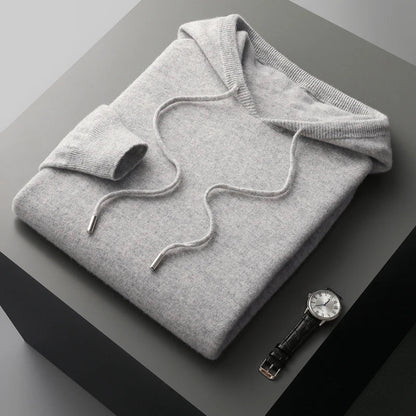 Pull à Capuche en Laine Mérinos 100% - Confort et Élégance