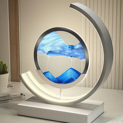 Lampe Art Sand Dynamique 3D – Table LED Relaxante avec Effet Paysage Naturel