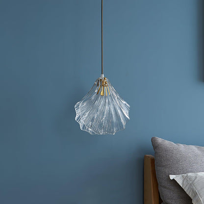 Suspension Mini Shell Design en Verre et Laiton – Lampe Moderne à Suspendre