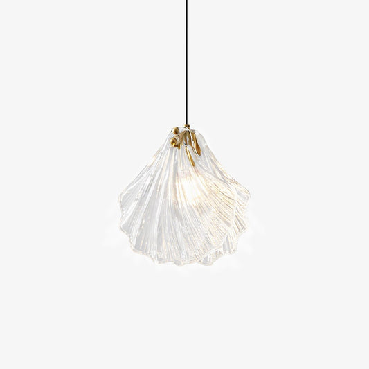 Suspension Mini Shell Design en Verre et Laiton – Lampe Moderne à Suspendre