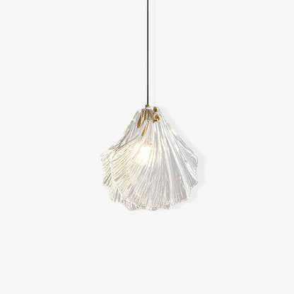 Suspension Mini Shell Design en Verre et Laiton – Lampe Moderne à Suspendre