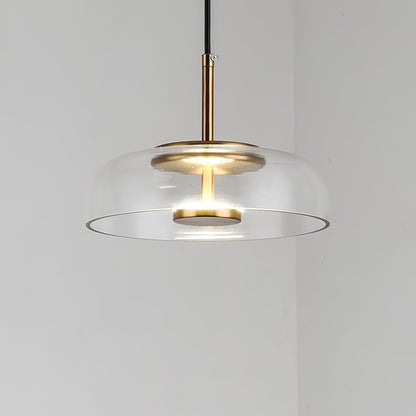 Suspension LED Solaire – Éclairage Moderne en Laiton et Verre pour Intérieur Élégant