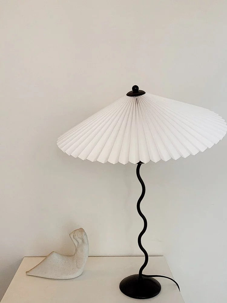 Lampe de Table Squiggle – Lampe Moderne au Design Ondulé pour Salon, Chambre et Bureau