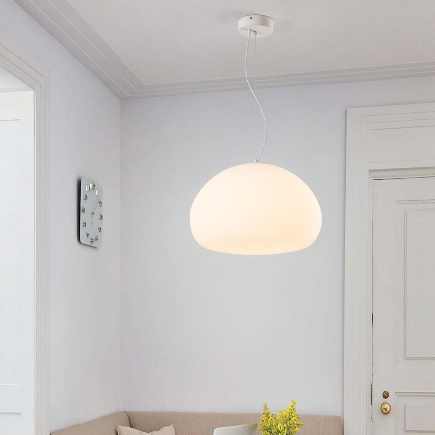 Suspension Steamed Bun - Éclairage Moderne en Verre pour Une Ambiance Chaleureuse
