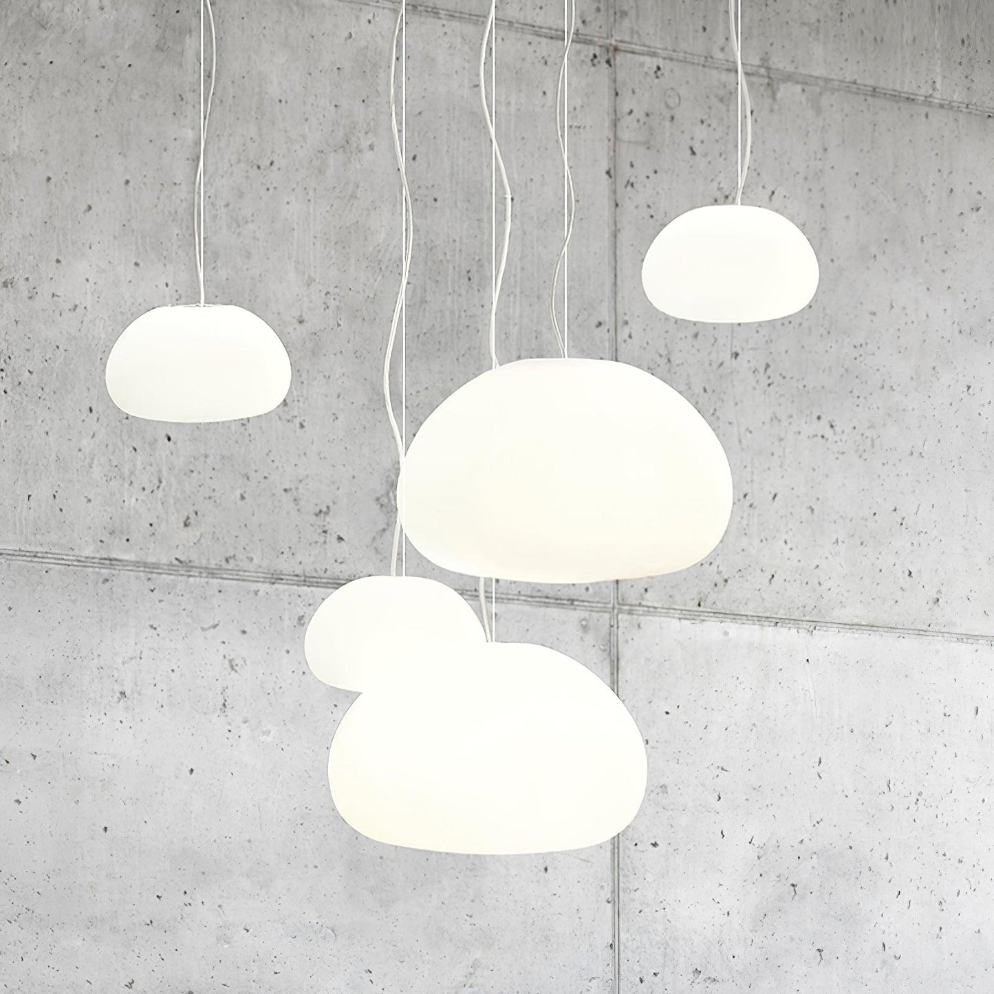 Suspension Steamed Bun - Éclairage Moderne en Verre pour Une Ambiance Chaleureuse