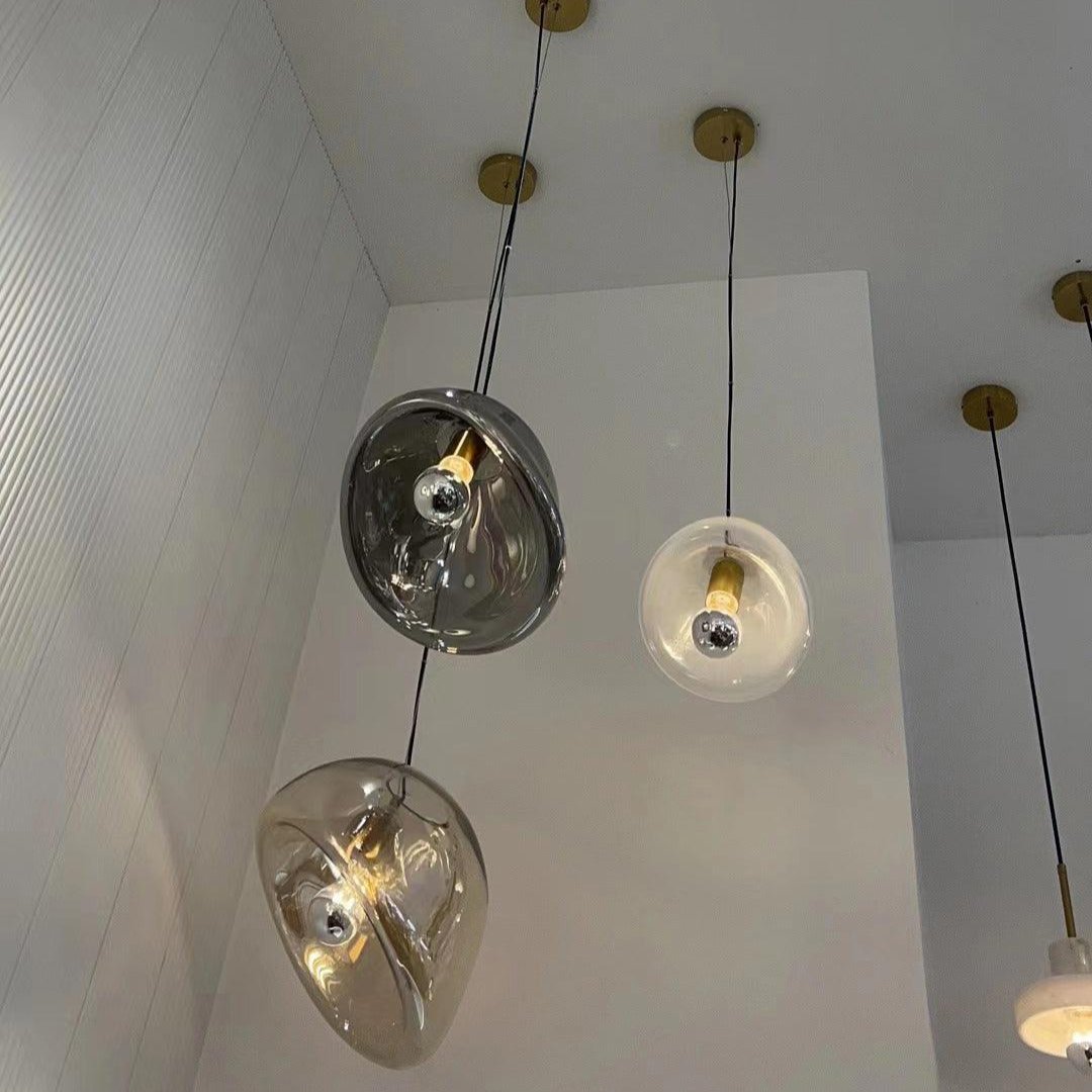 Lampe Pendante Goutte d'Eau Suspendue – Éclairage Moderne en Verre Soufflé
