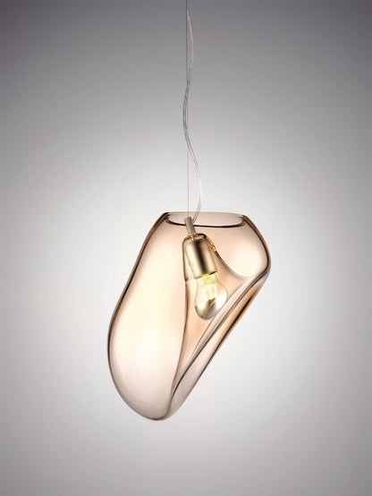 Lampe Pendante Goutte d'Eau Suspendue – Éclairage Moderne en Verre Soufflé