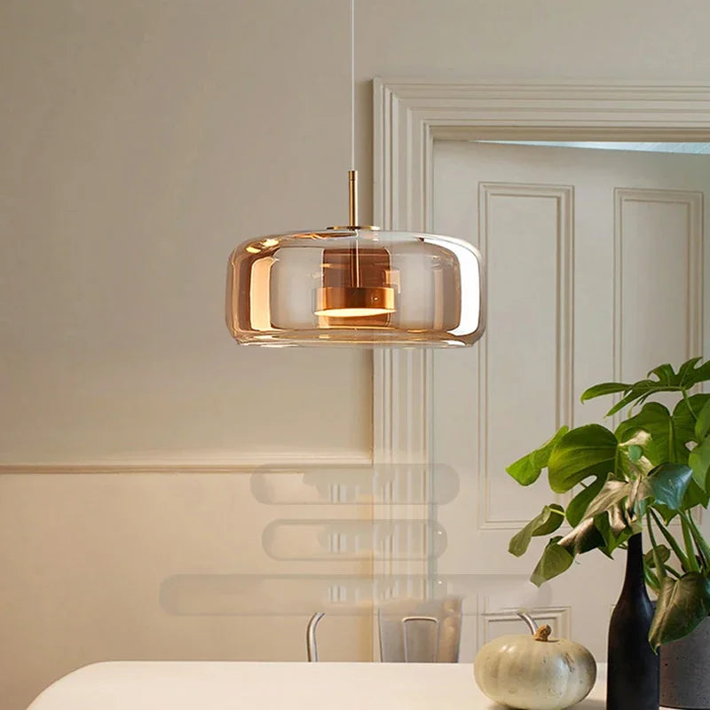 Suspension en Verre Élégante - Design Moderne et Raffiné