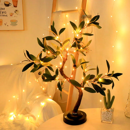 Lampe de Table LED en Forme d'Arbre – Décoration Naturelle et Écologique pour Salon et Chambre